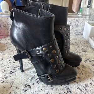 Michael Kors Studded Black Ankle Boots